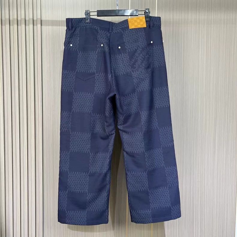 Louis Vuitton Letter Print Wool Long Pants-yf
