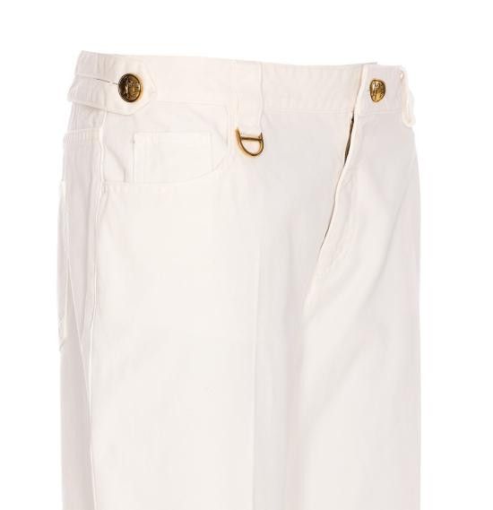 Chloe CHLOE Women Straight Pants 25SPA12365 107 White Size 26" / US 2 / IT 38 - 3 Thumbnail