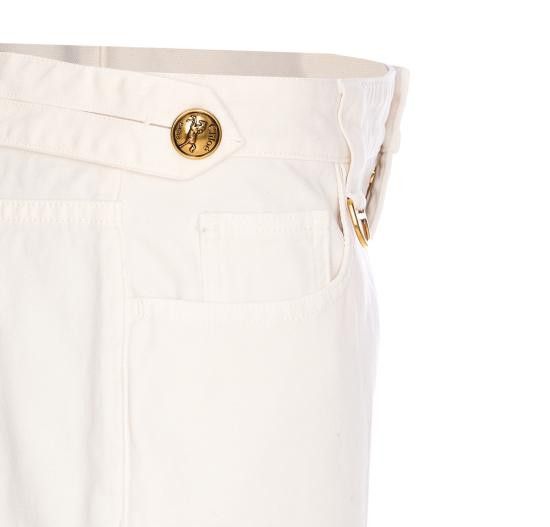 Chloe CHLOE Women Straight Pants 25SPA12365 107 White Size 26" / US 2 / IT 38 - 4 Thumbnail