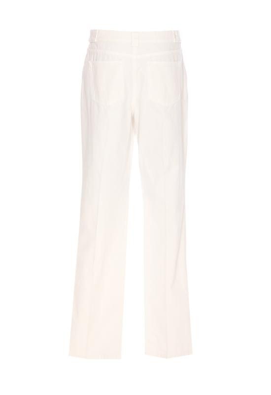 Chloe CHLOE Women Straight Pants 25SPA12365 107 White Size 26" / US 2 / IT 38 - 2 Thumbnail