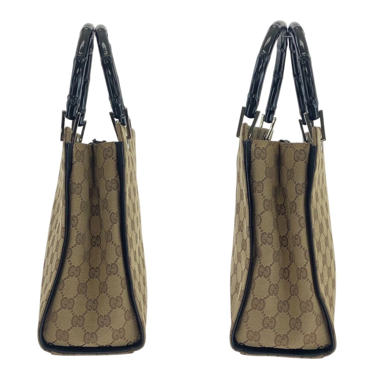 Gucci Gucci Gucci Bamboo GG Canvas Tote Bag Canvas Tote Bag 002 1016 DUTY FREE for USA Size ONE SIZE - 6 Thumbnail