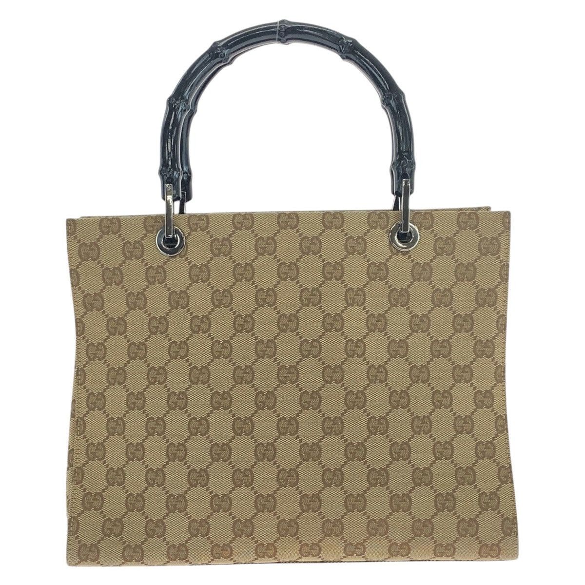 Gucci Gucci Gucci Bamboo GG Canvas Tote Bag Canvas Tote Bag 002 1016 DUTY FREE for USA Size ONE SIZE - 2 Thumbnail
