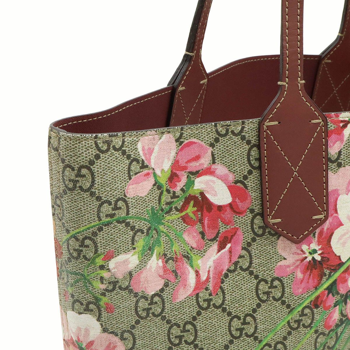 Gucci Gucci Gucci GG Blooms GG Supreme PVC Tote Bag Canvas Tote Bag 372613 Size ONE SIZE - 6 Thumbnail
