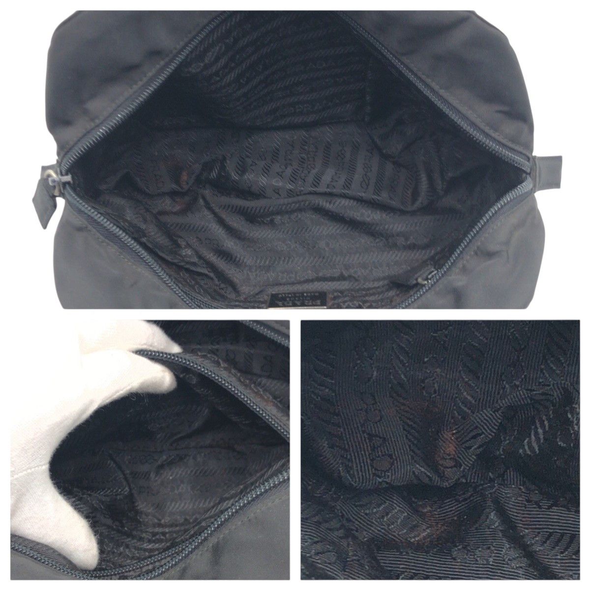 Prada Prada Prada Tessuto Logo Embroidery Nylon Handbag Others Handbag DUTY FREE for USA Size ONE SIZE - 5 Thumbnail