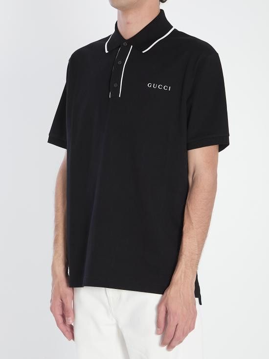 Gucci GUCCI Men Polo Shirts 806250 BLACK Size US L / EU 52-54 / 3 - 2 Thumbnail