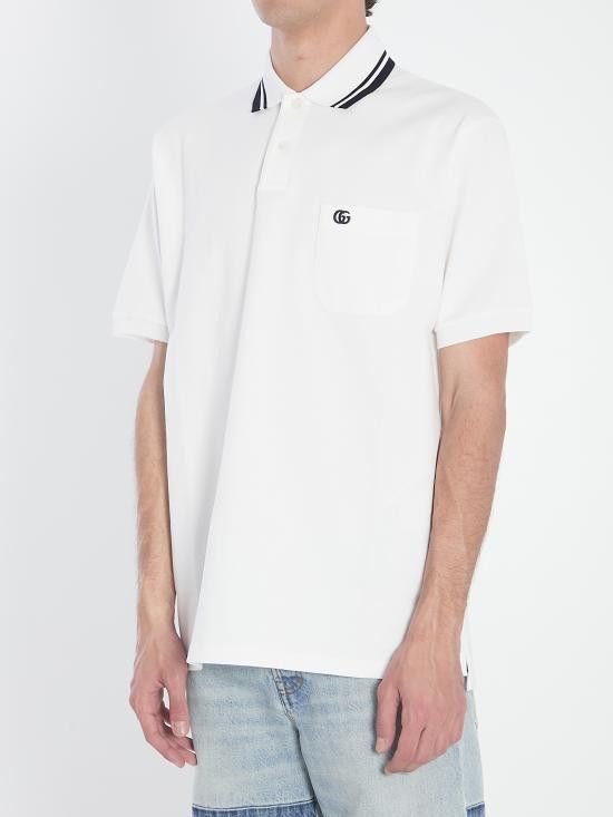Gucci GUCCI Men Polo Shirts 795174 WHITE Size US XL / EU 56 / 4 - 2 Thumbnail