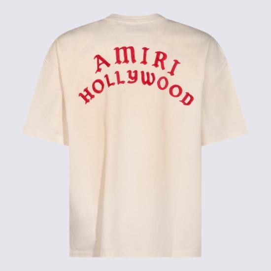 Amiri AMIRI Men T-Shirts AMJYTE1204 IVORY RED White Size US L / EU 52-54 / 3 - 2 Thumbnail