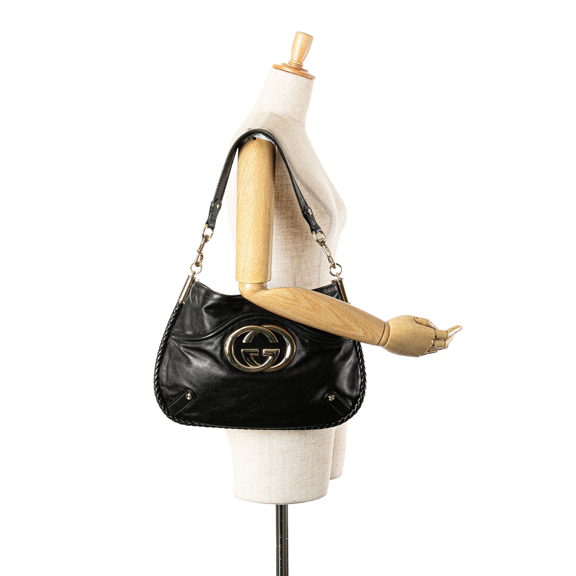 Gucci Gucci Medium Leather Britt Shoulder Bag Size ONE SIZE - 11 Thumbnail