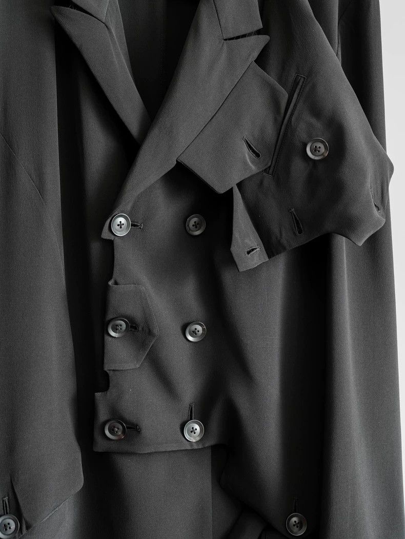 Yohji Yamamoto Yohji Yamamoto Deconstructed Silk Jacket Size US M / EU 48-50 / 2 - 7 Thumbnail
