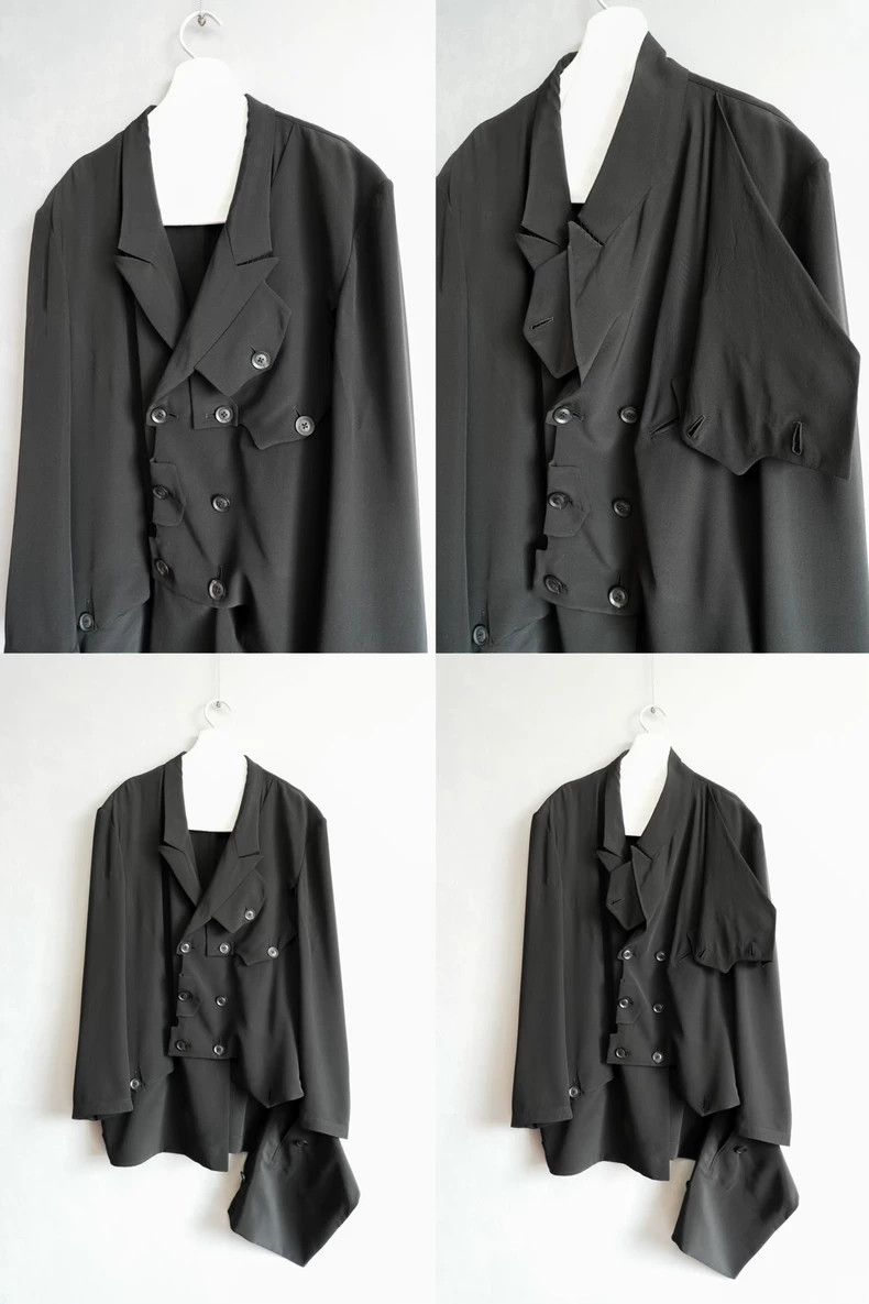 Yohji Yamamoto Yohji Yamamoto Deconstructed Silk Jacket Size US M / EU 48-50 / 2 - 2 Thumbnail