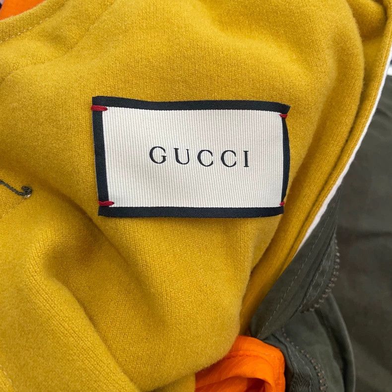 Gucci Gucci Army Green Logo Print Hooded Jacket Size US L / EU 52-54 / 3 - 5 Thumbnail