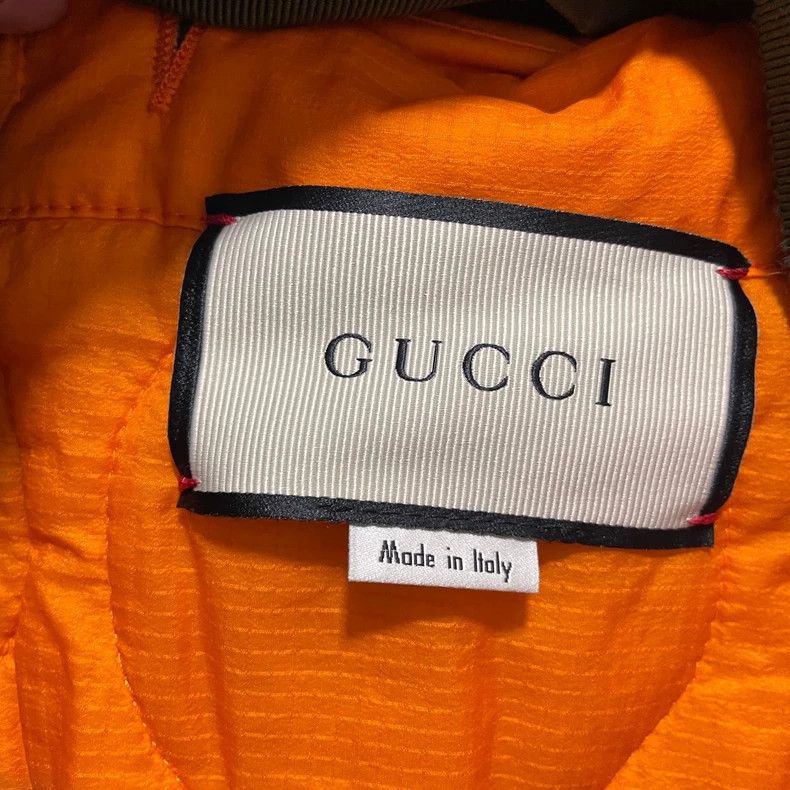 Gucci Gucci Army Green Logo Print Hooded Jacket Size US L / EU 52-54 / 3 - 3 Thumbnail