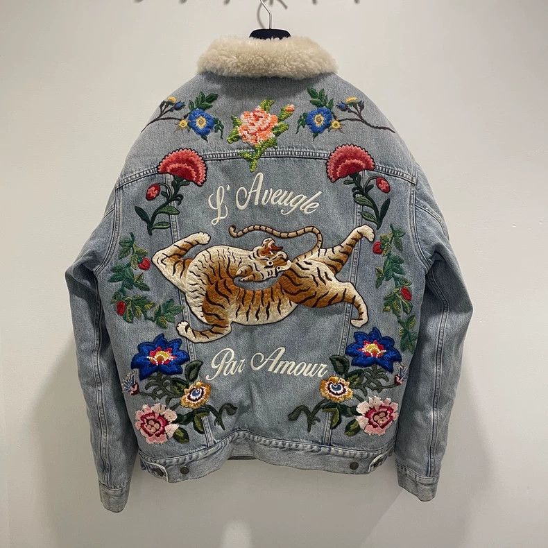Gucci Gucci Denim Jacket with Fur Collar Size US L / EU 52-54 / 3 - 2 Thumbnail