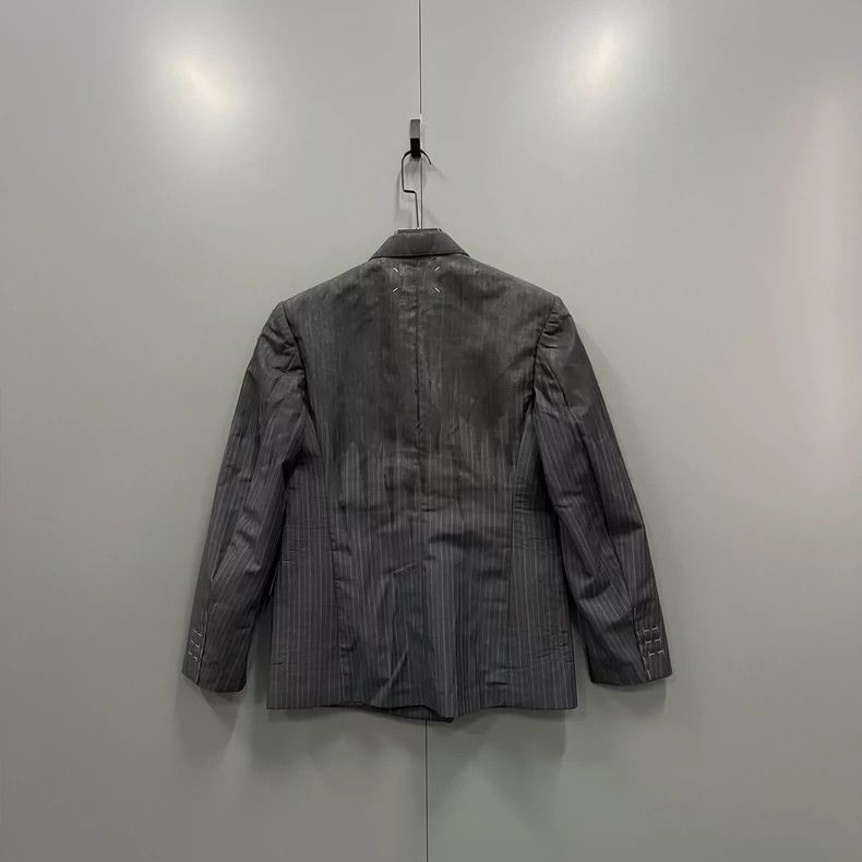 Maison Margiela Striped Dyed Double-Breasted Blazer Size US XL / EU 56 / 4 - 2 Thumbnail