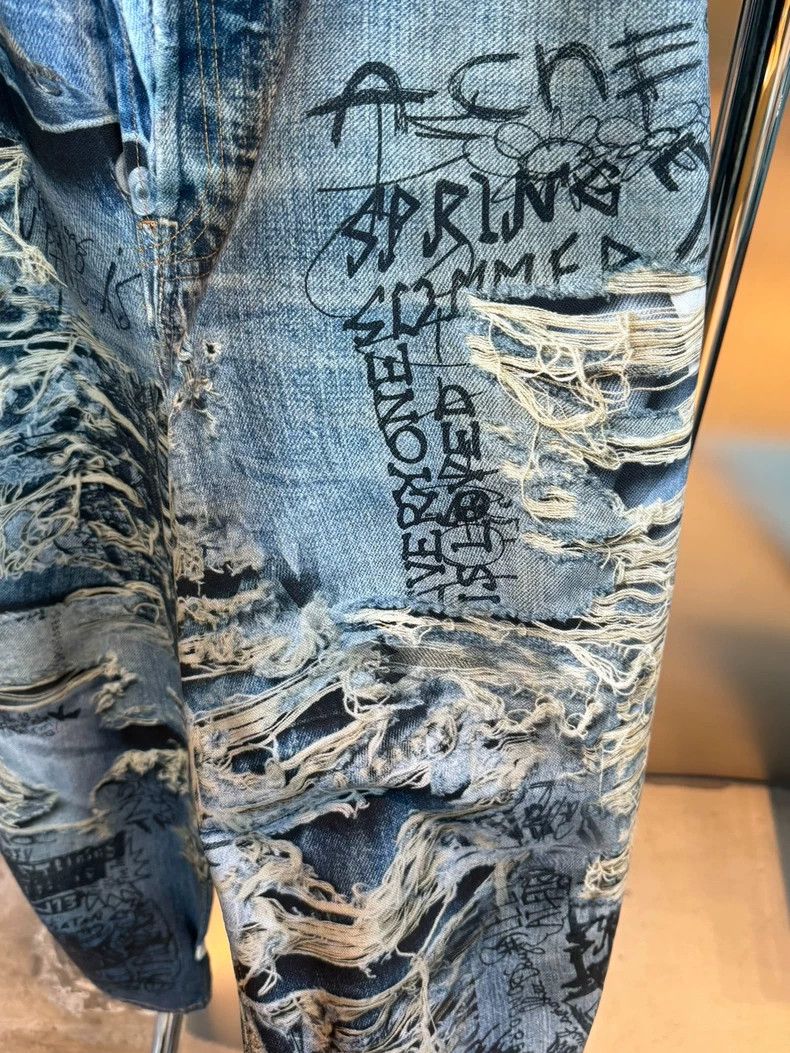 Acne Studios Acne Studios 3D Printed Denim Pants Size US 34 / EU 50 - 3 Thumbnail