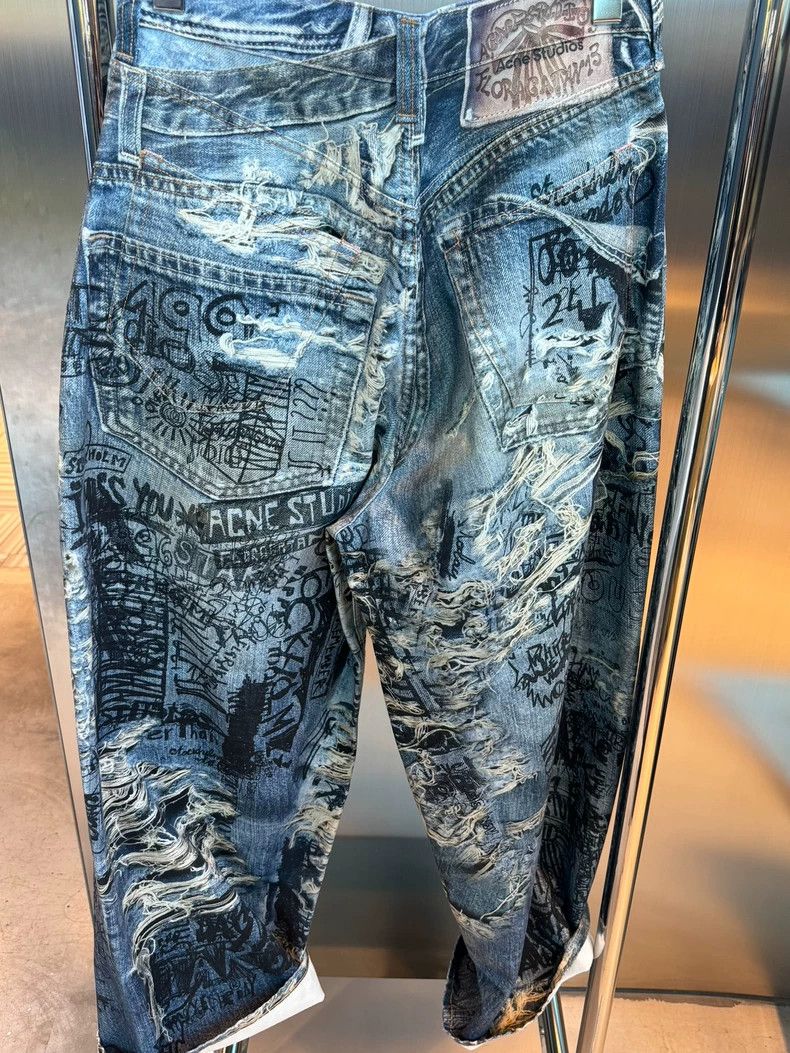 Acne Studios Acne Studios 3D Printed Denim Pants Size US 34 / EU 50 - 5 Thumbnail