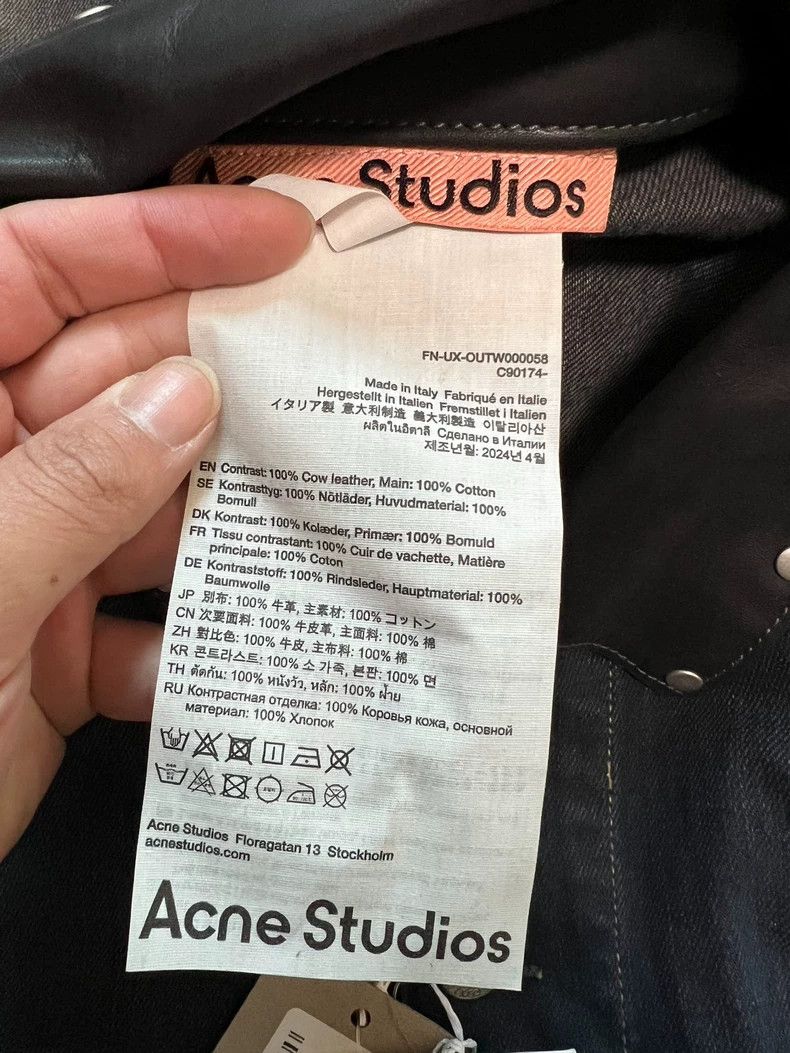 Acne Studios Acne Studios Denim Jacket with Leather Collar Size US S / EU 44-46 / 1 - 5 Thumbnail