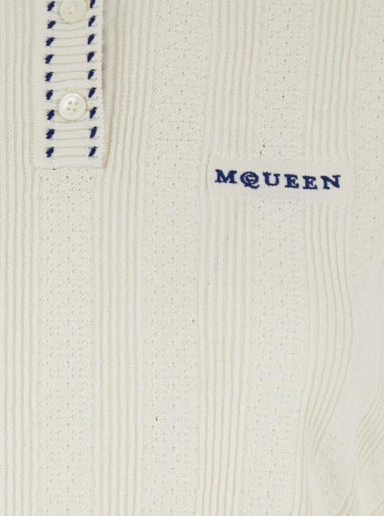 Alexander McQueen ALEXANDER MCQUEEN Women Tops 839716Q1BEE9284 White Size L / US 10 / IT 46 - 3 Thumbnail
