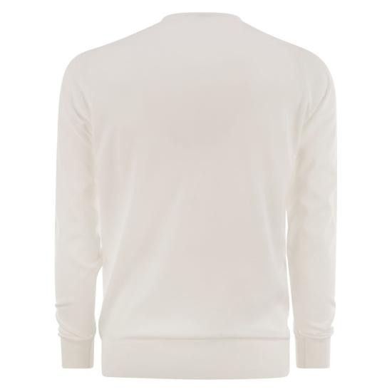 John Smedley JOHN SMEDLEY Men Sweater HATFIELD WHITE Size US S / EU 44-46 / 1 - 2 Thumbnail
