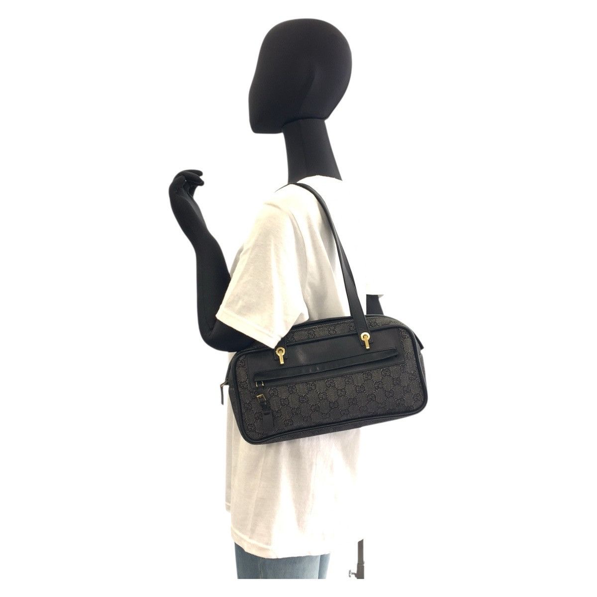 Gucci Gucci Gucci GG Canvas Leather Shoulder Bag Canvas Shoulder Bag 92729 Size ONE SIZE - 6 Thumbnail