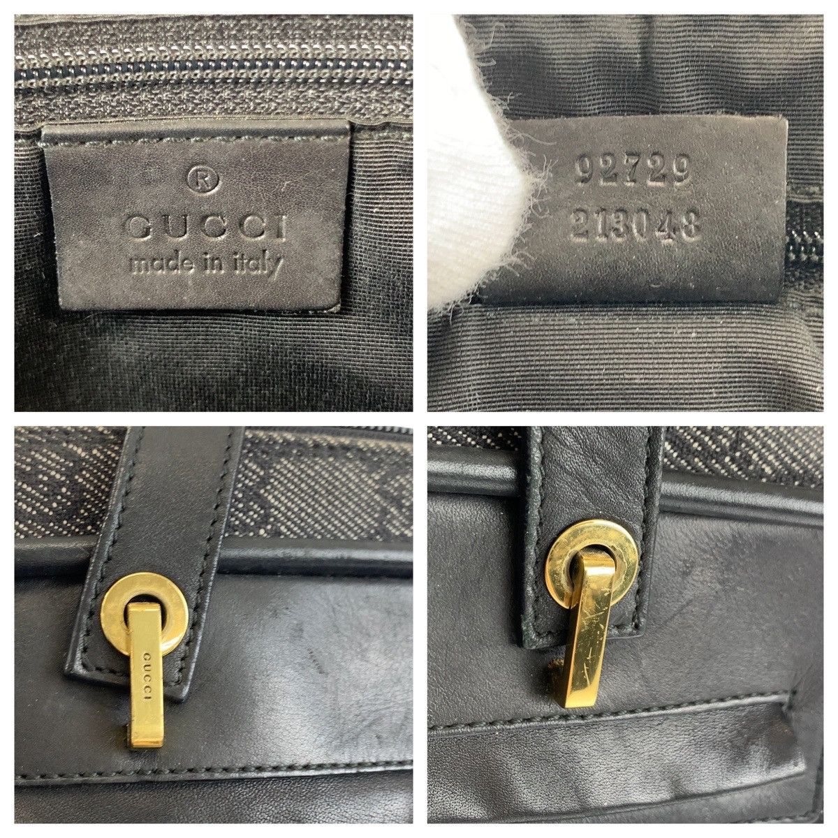 Gucci Gucci Gucci GG Canvas Leather Shoulder Bag Canvas Shoulder Bag 92729 Size ONE SIZE - 4 Thumbnail