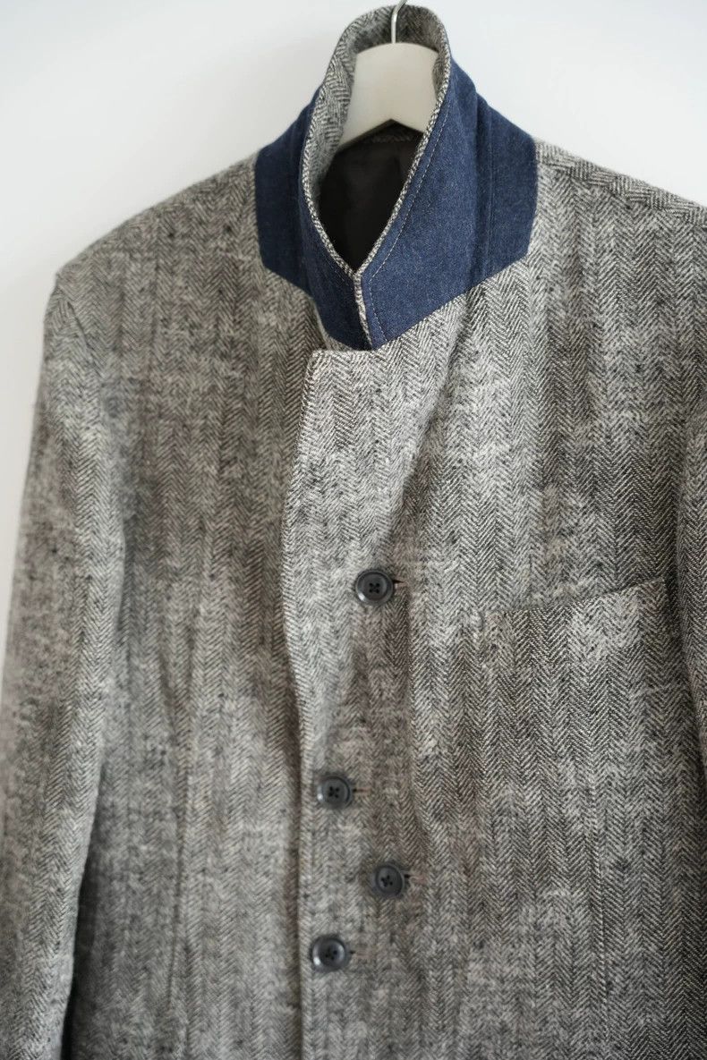 Yohji Yamamoto Yohji Yamamoto Herringbone Pattern Suit Jacket Size US S / EU 44-46 / 1 - 6 Thumbnail