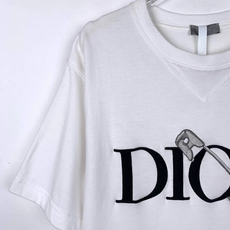 Dior Dior Safety Pin Logo Cotton T-Shirt Size US M / EU 48-50 / 2 - 3 Thumbnail