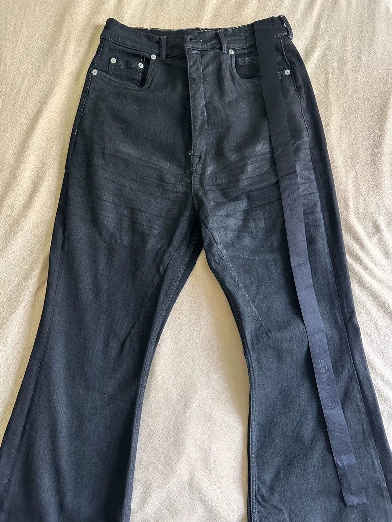 Rick Owens Rick Owens Drkshdw Black Flared Denim Pants Size US 31 - 3 Thumbnail