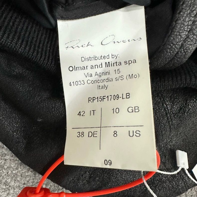 Rick Owens Distressed Black Leather Jacket