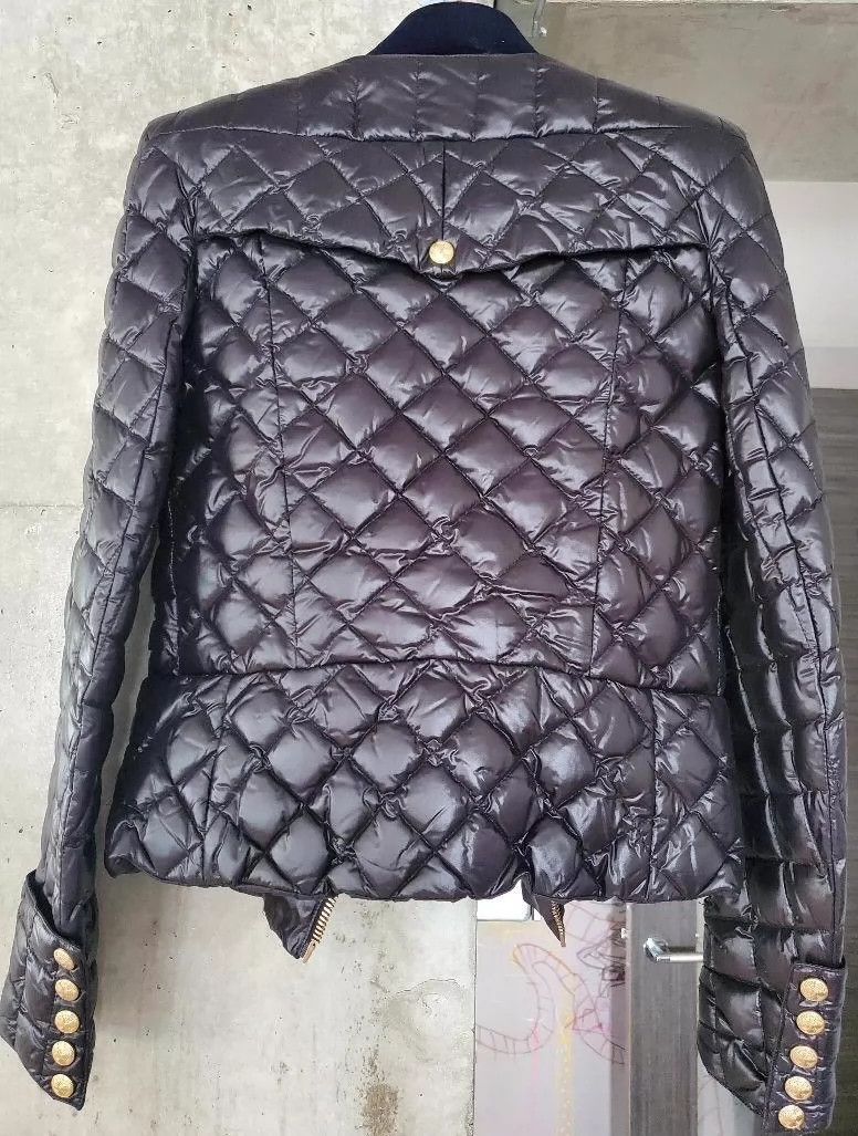 Balmain Balmain Quilted Down Jacket with Gold Accents Size US S / EU 44-46 / 1 - 3 Thumbnail