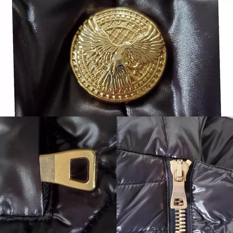 Balmain Balmain Quilted Down Jacket with Gold Accents Size US S / EU 44-46 / 1 - 5 Thumbnail
