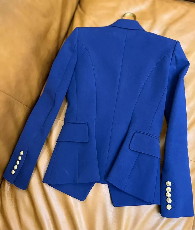Balmain Classic Blue Double-Breasted Balmain Suit Size US M / EU 48-50 / 2 - 2 Thumbnail