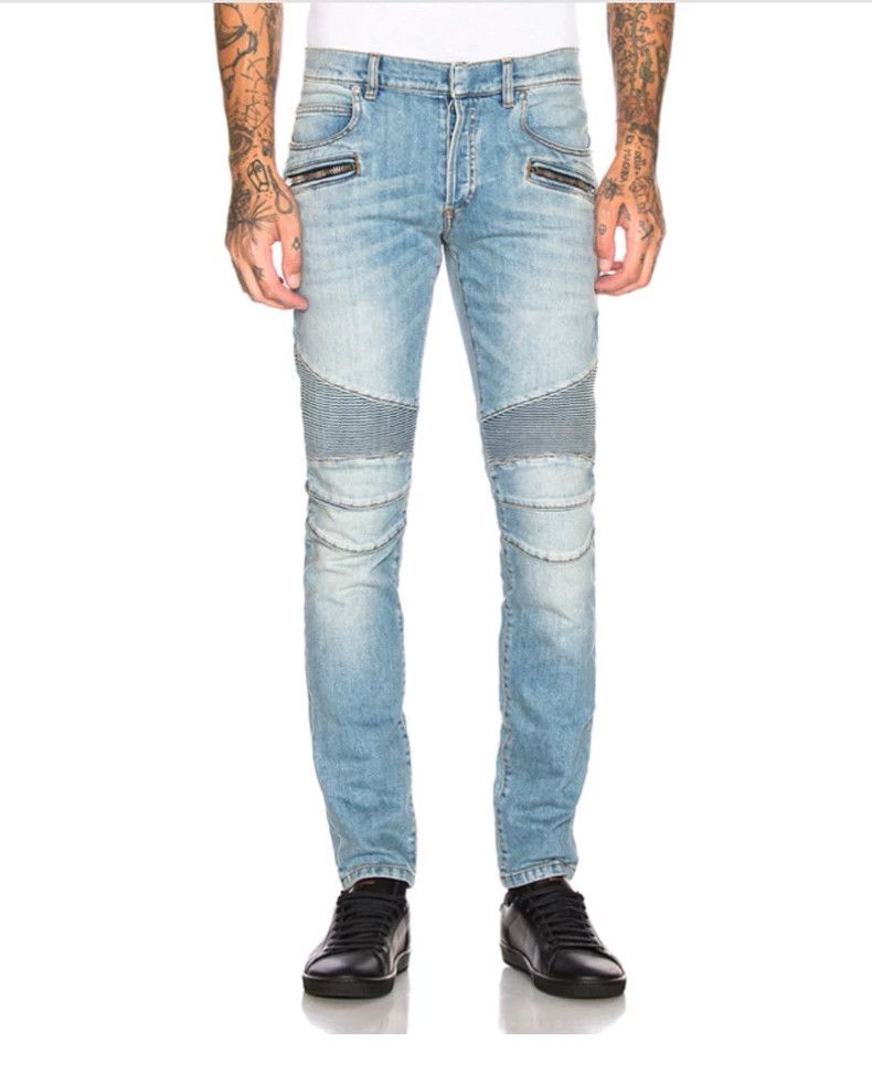 Balmain Balmain Slim Fit Denim Pants for Men Size US 31 - 3 Thumbnail