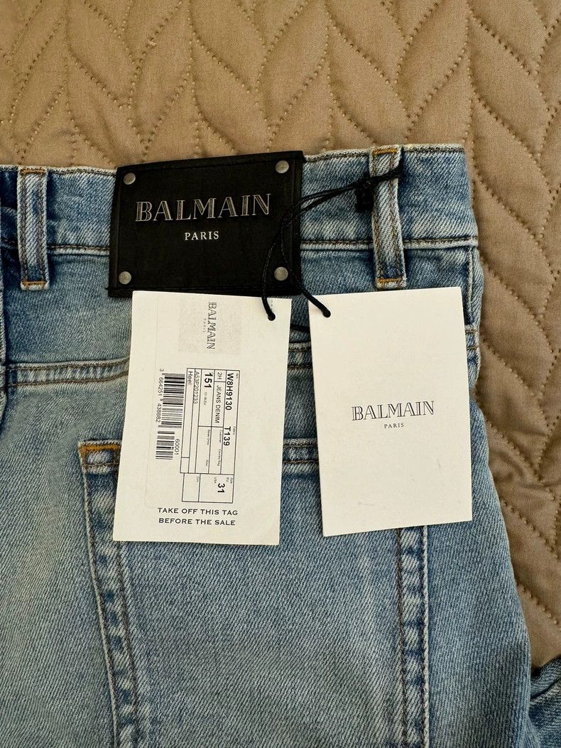 Balmain Balmain Slim Fit Denim Pants for Men Size US 31 - 5 Thumbnail