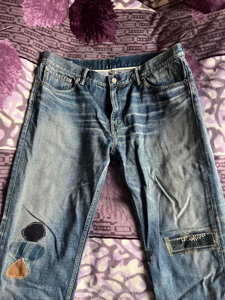 Visvim VISVIM Damaged Patch Denim Pants Size 38 Size US 38 / EU 54 - 2 Thumbnail