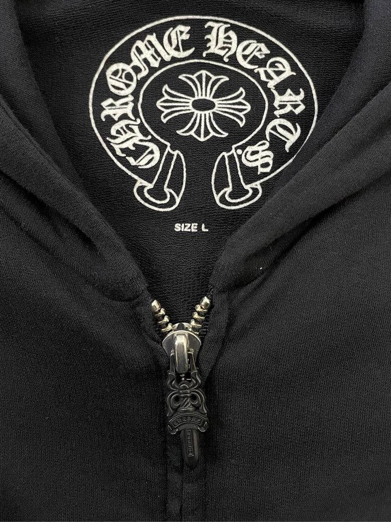 Chrome Hearts Chrome Hearts Vintage Black Zip Hoodie Size US L / EU 52-54 / 3 - 5 Thumbnail