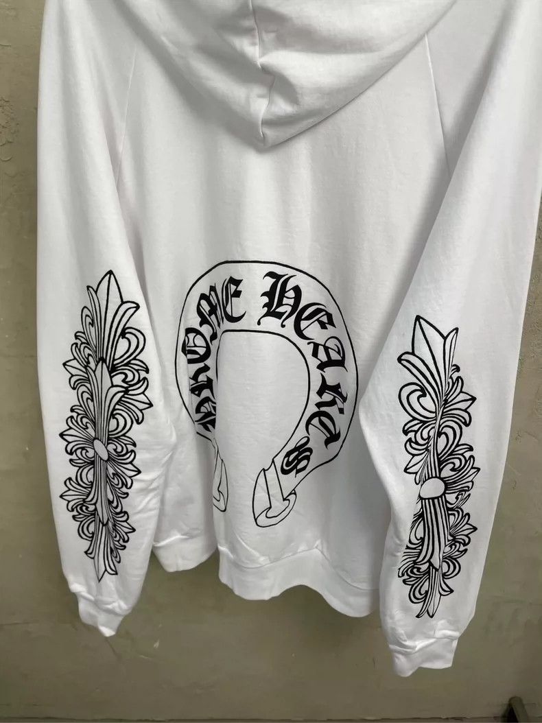 Chrome Hearts Chrome Hearts White Zip-Up Hoodie Size US XL / EU 56 / 4 - 5 Thumbnail