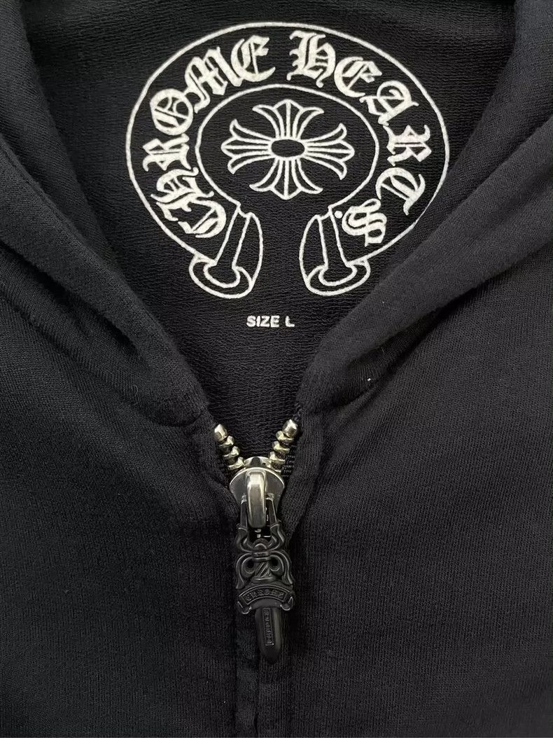 Chrome Hearts Vintage Chrome Hearts Black Zip-Up Hoodie Size US L / EU 52-54 / 3 - 4 Thumbnail