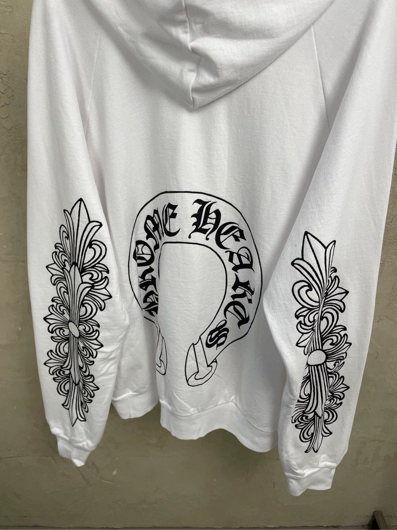 Chrome Hearts Chrome Hearts White Hoodie with Graphics Size US XL / EU 56 / 4 - 4 Thumbnail