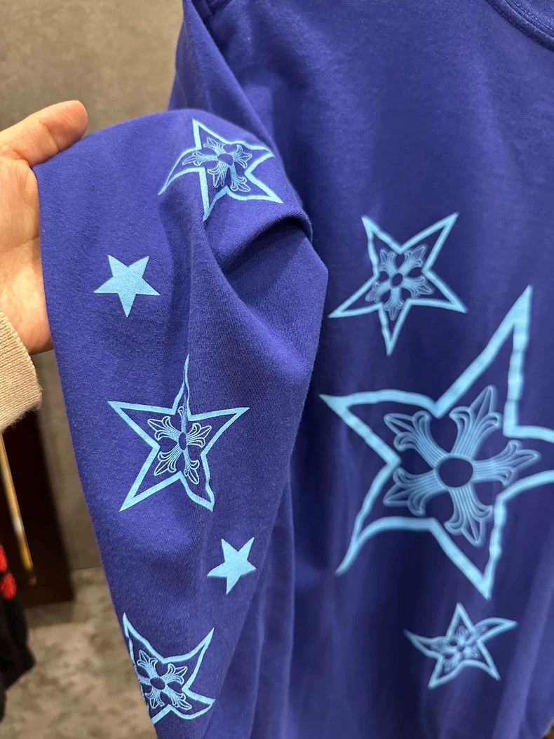 Chrome Hearts Latest Blue Long Sleeve with Stars Size US M / EU 48-50 / 2 - 3 Thumbnail