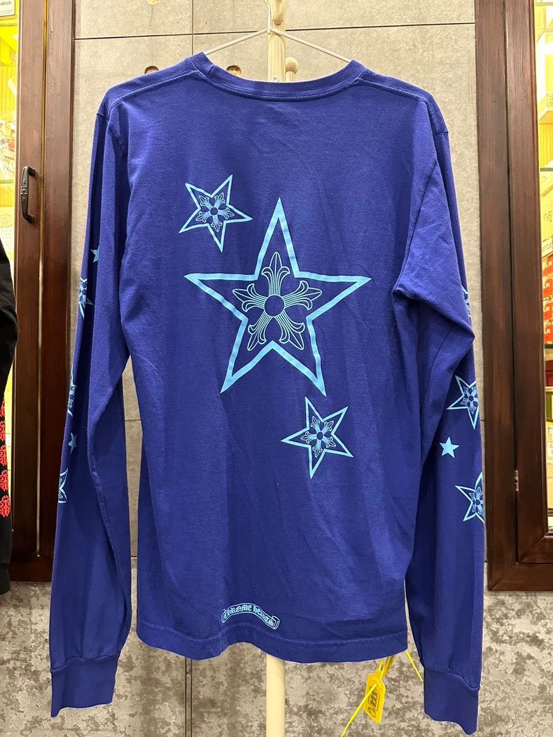 Chrome Hearts Latest Blue Long Sleeve with Stars Size US M / EU 48-50 / 2 - 2 Thumbnail
