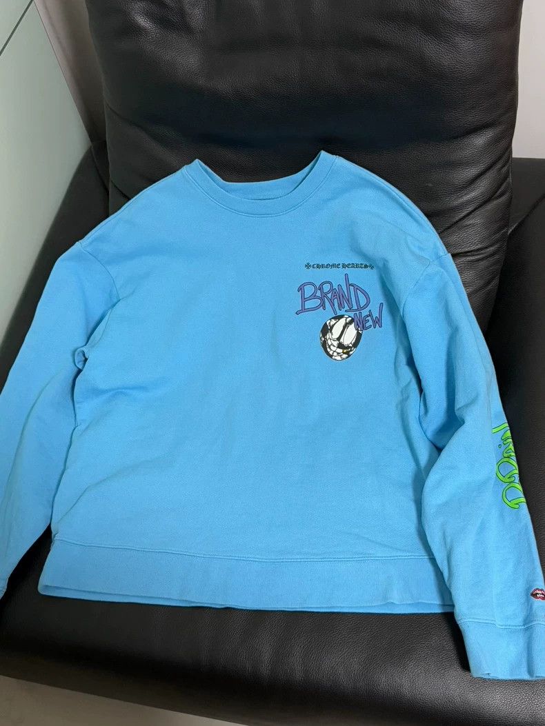 Chrome Hearts Blue Graffiti Crewneck Sweatshirt Size US L / EU 52-54 / 3 - 4 Thumbnail