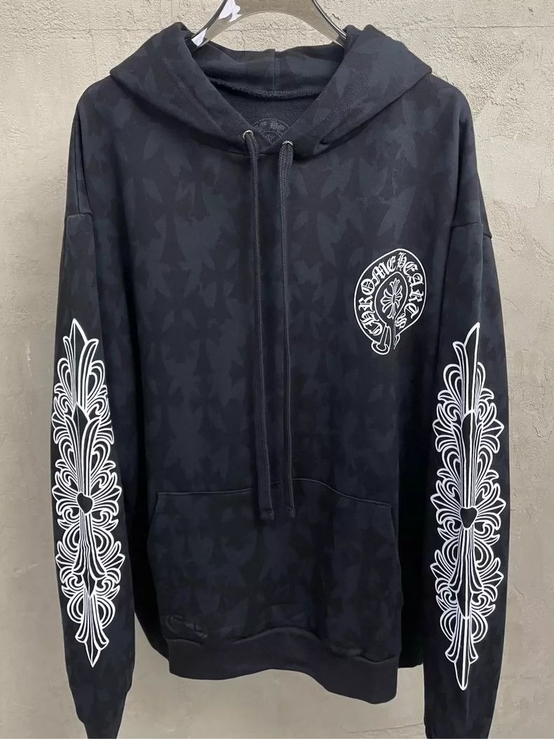 Chrome Hearts Chrome Hearts Black Hooded Sweatshirt Size US L / EU 52-54 / 3 - 4 Thumbnail
