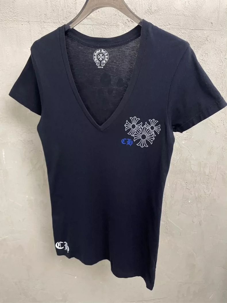 Chrome Hearts Vintage Chrome Hearts Deep V Neck T-Shirt Size US XS / EU 42 / 0 - 6 Thumbnail