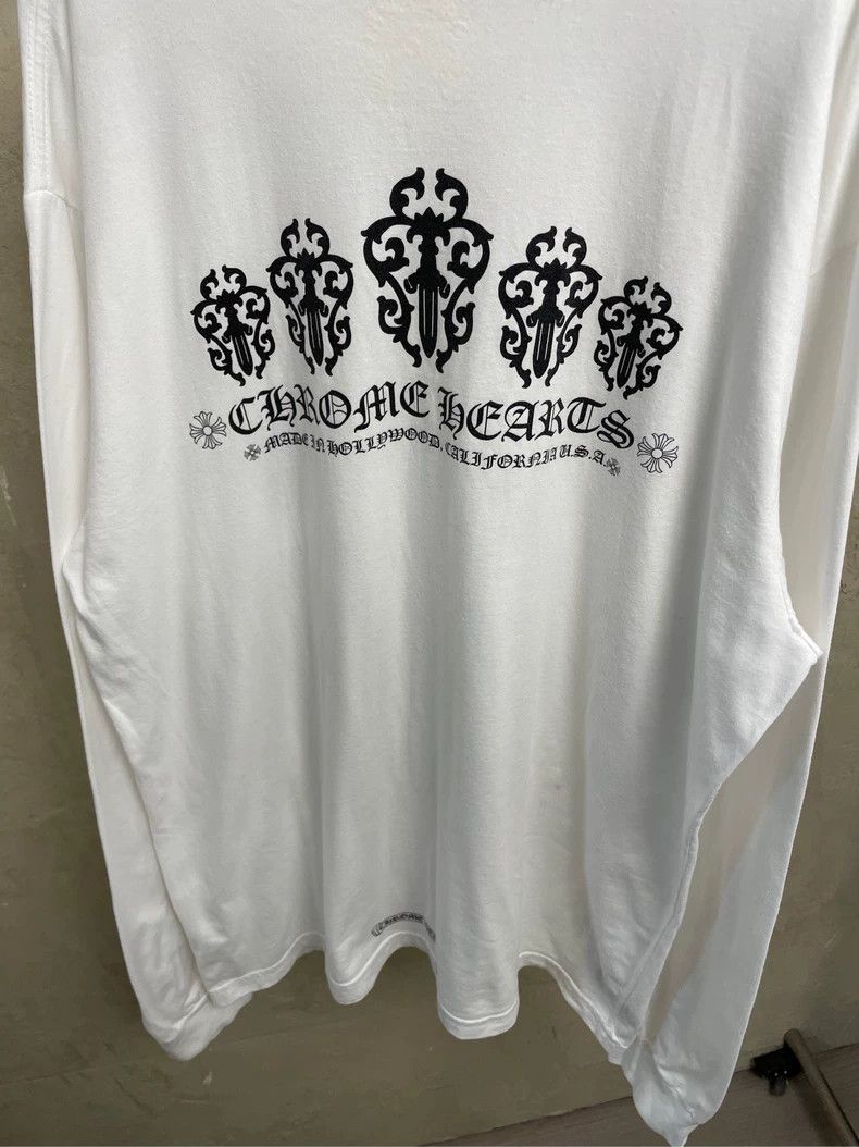 Chrome Hearts Chrome Hearts Long Sleeve White T-Shirt Size US XL / EU 56 / 4 - 6 Thumbnail