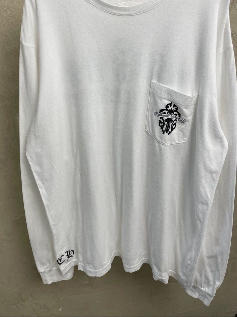 Chrome Hearts Chrome Hearts Long Sleeve White T-Shirt Size US XL / EU 56 / 4 - 5 Thumbnail