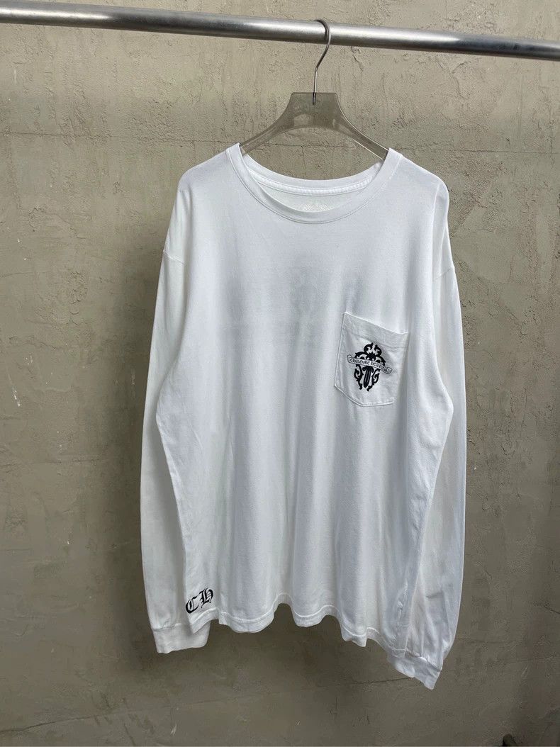 Chrome Hearts Chrome Hearts Long Sleeve White T-Shirt Size US XL / EU 56 / 4 - 2 Thumbnail