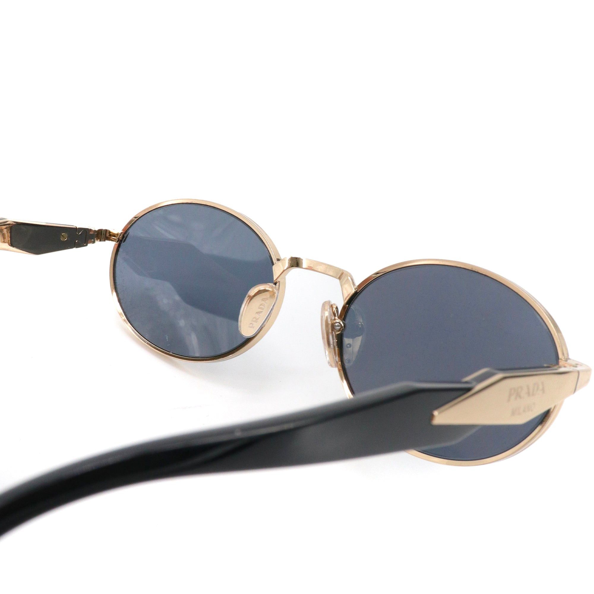 Prada PRADA - Prada 65Z sunglasses in gold metal Size ONE SIZE - 4 Thumbnail