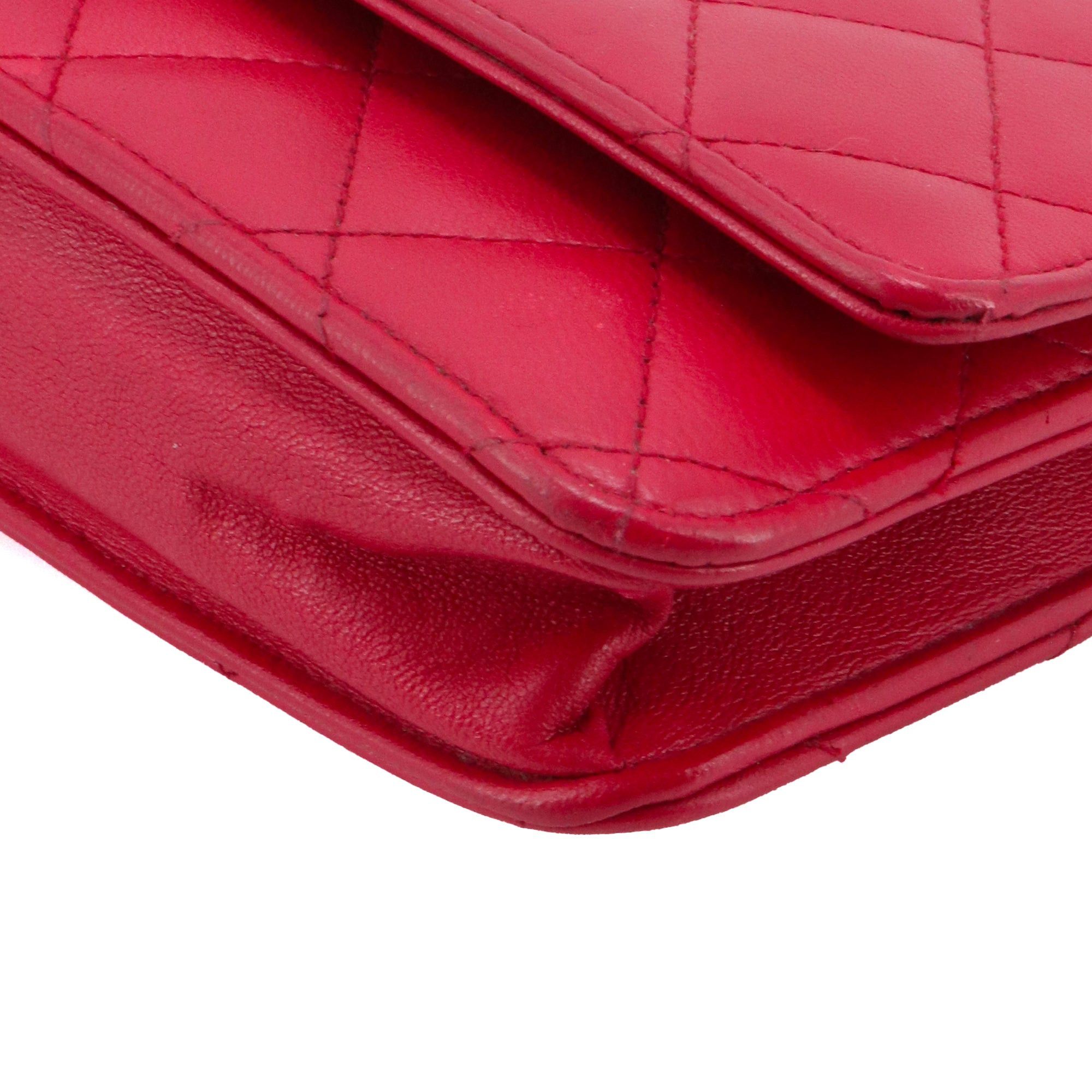 Chanel CHANEL - Chanel Wallet On Chain shoulder bag in red smooth leather Size ONE SIZE - 7 Thumbnail