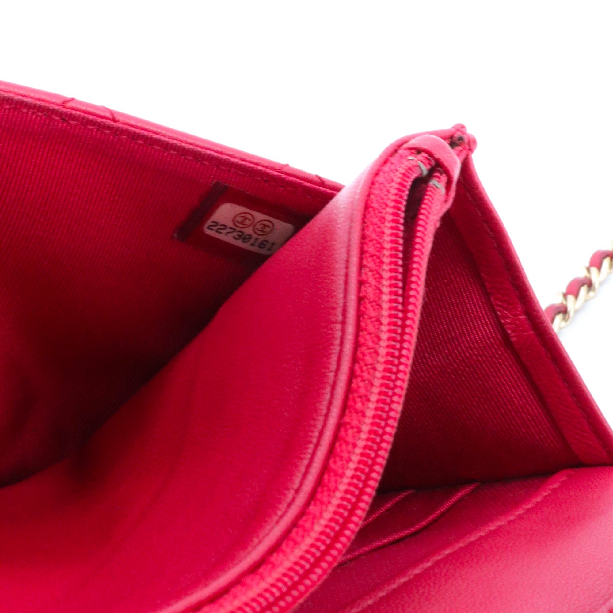 Chanel CHANEL - Chanel Wallet On Chain shoulder bag in red smooth leather Size ONE SIZE - 10 Thumbnail